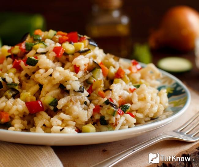 Итальянское ризотто с овощами