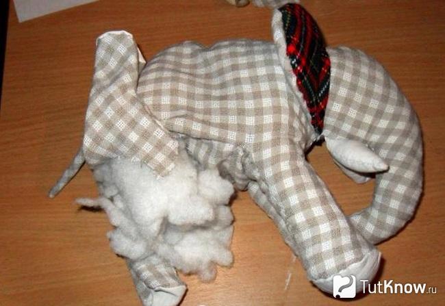 Заготовки для слона из текстиля