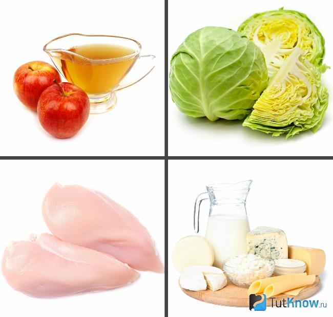 Разрешенные продукты на уксусной диете