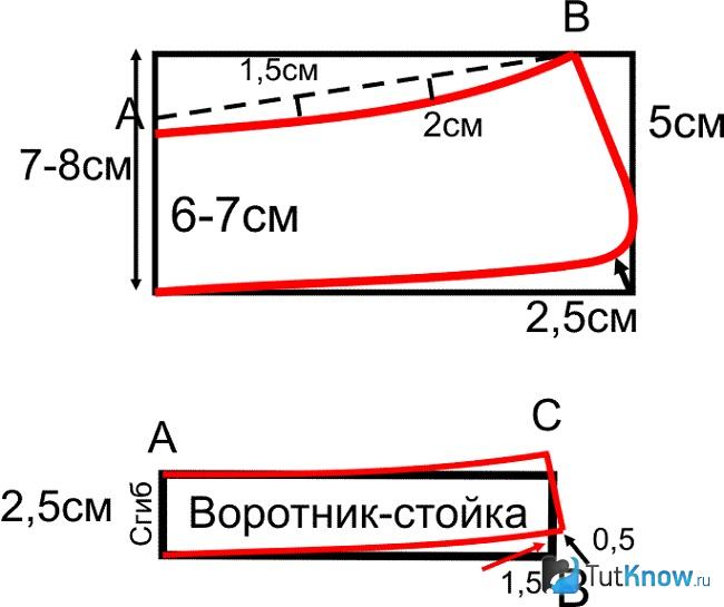 Схема выкройки безрукавки
