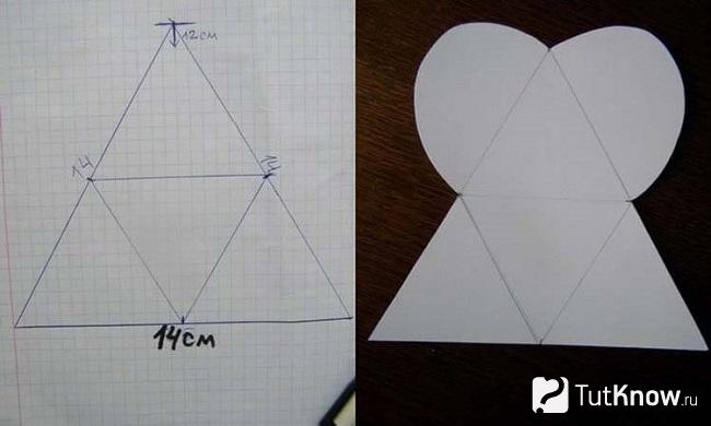 Схема поделки крысы из бумаги
