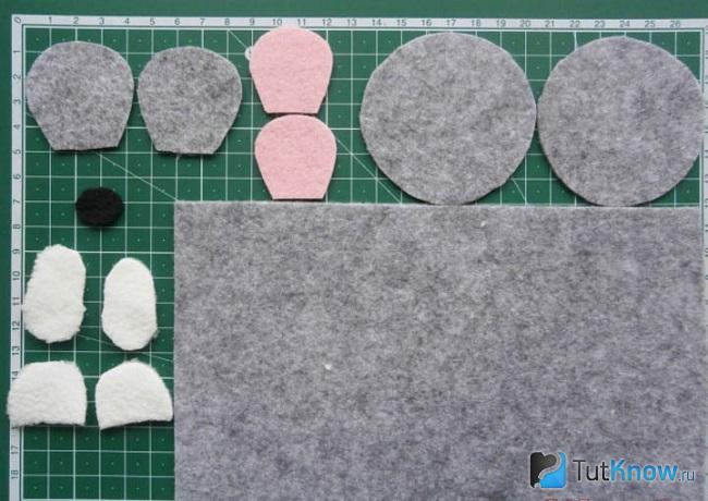 Заготовки из фетра для копилки