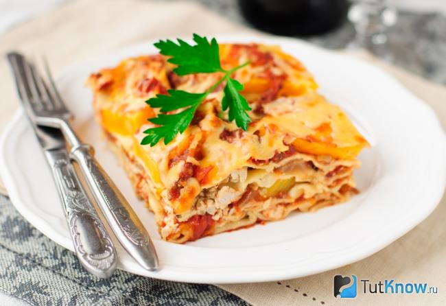 Лазанья с курицей