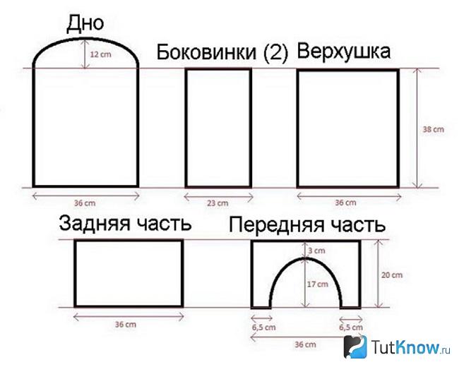Схема домика для крысы