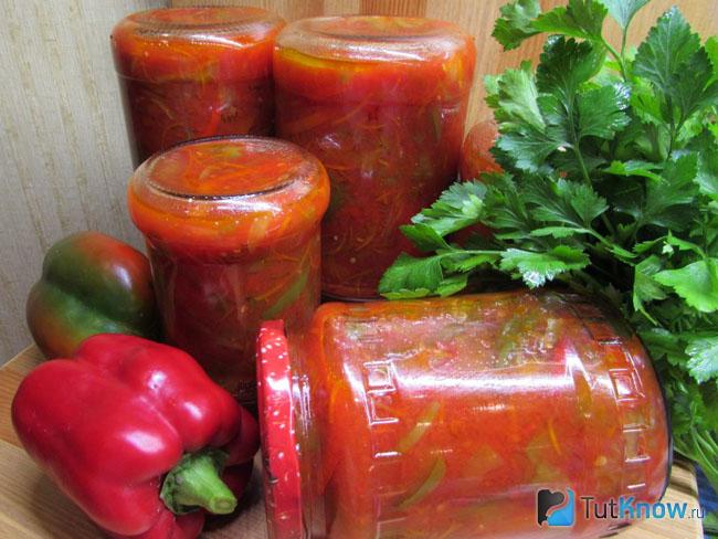 Лечо с морковью, цветной капустой и чесноком