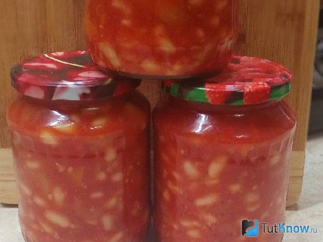 Лечо с морковью и фасолью
