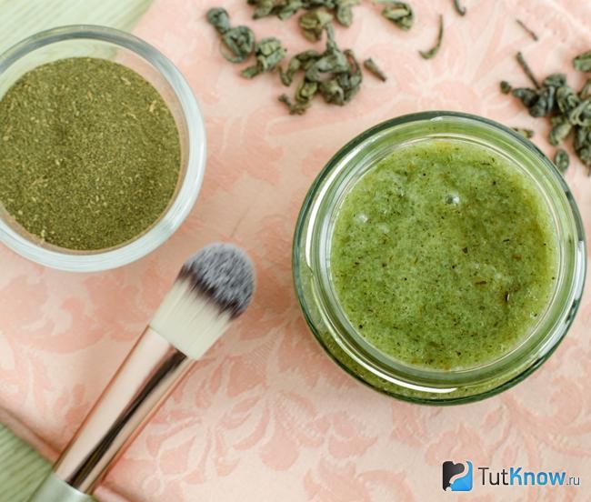 Маска из зеленого чая для лица