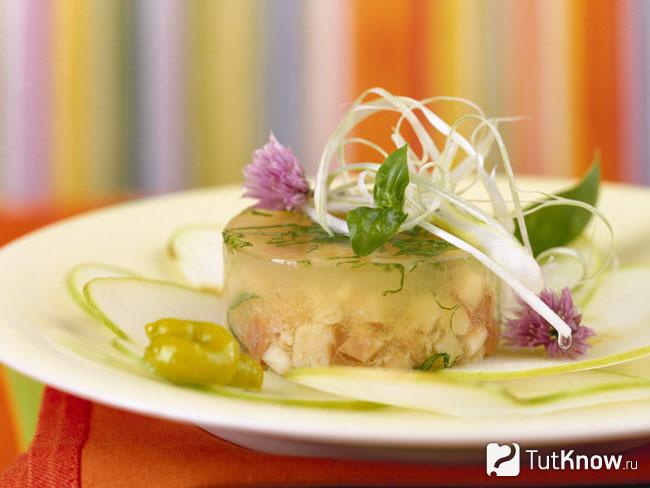Заливное из курицы и индейки