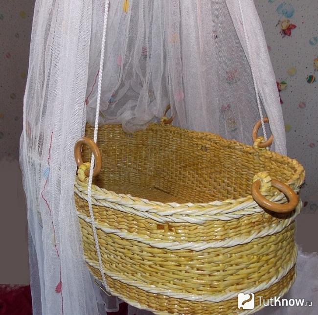 Люлька для младенца из бумаги