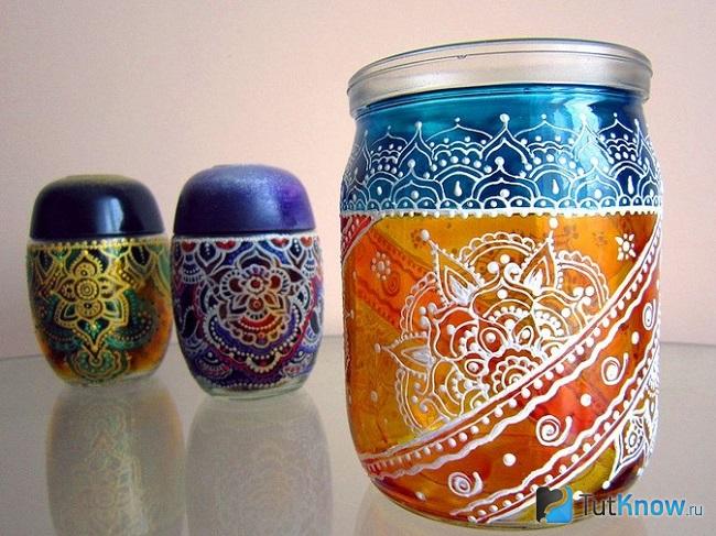Подсвечники из банок на Новый год
