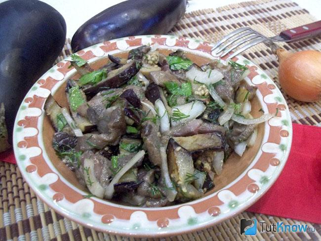 Маринованные баклажаны с грибами
