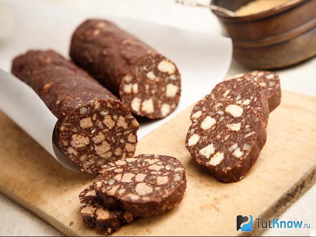 Шоколадная колбаска из какао