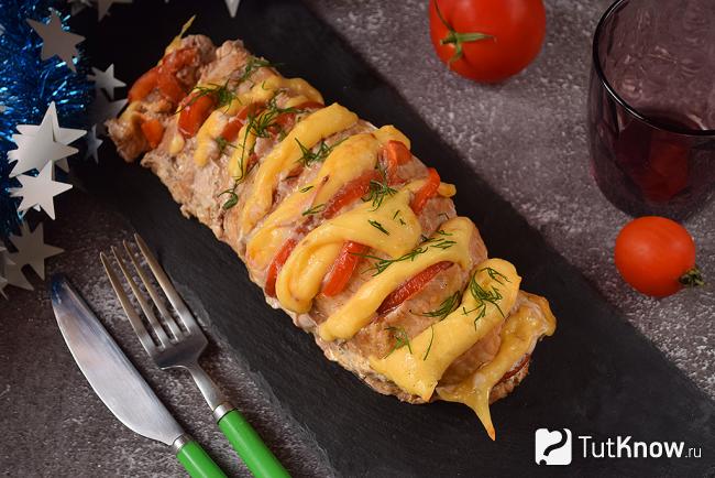 Мясо «Гармошка» на новогодний стол