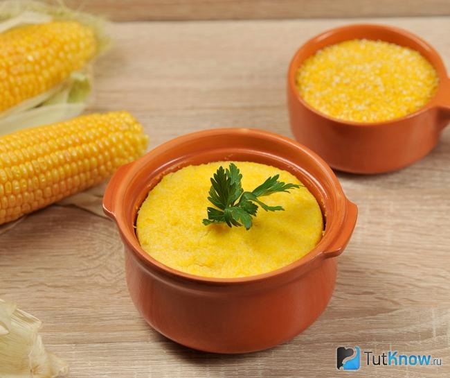 Каша мамалыга из кукурузной крупы