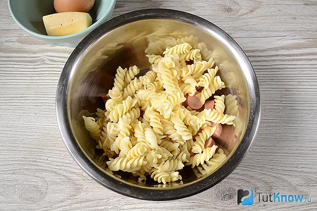 Макароны с сосисками