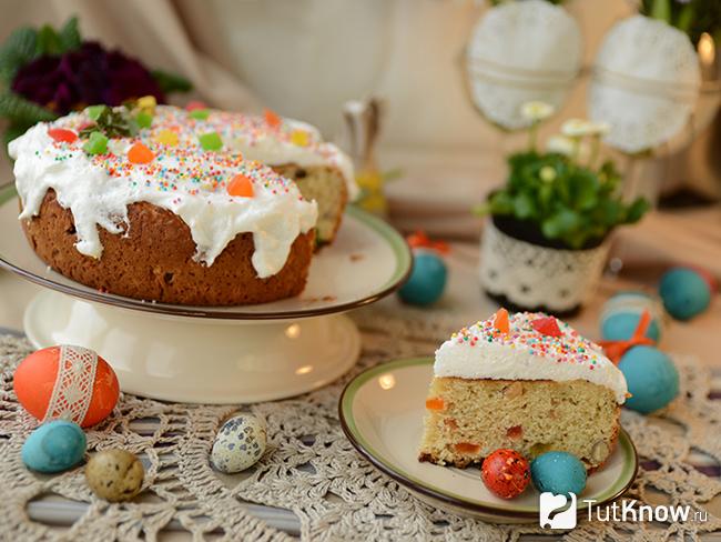 Молочный пасхальный кулич