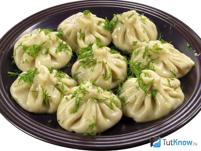 Манты с картошкой на тесте с молоком