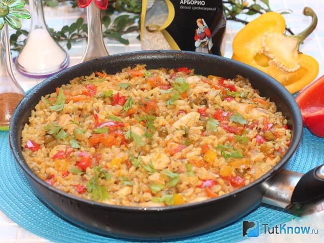 Паэлья с курицей