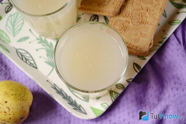 Кисель из груш с кукурузным крахмалом
