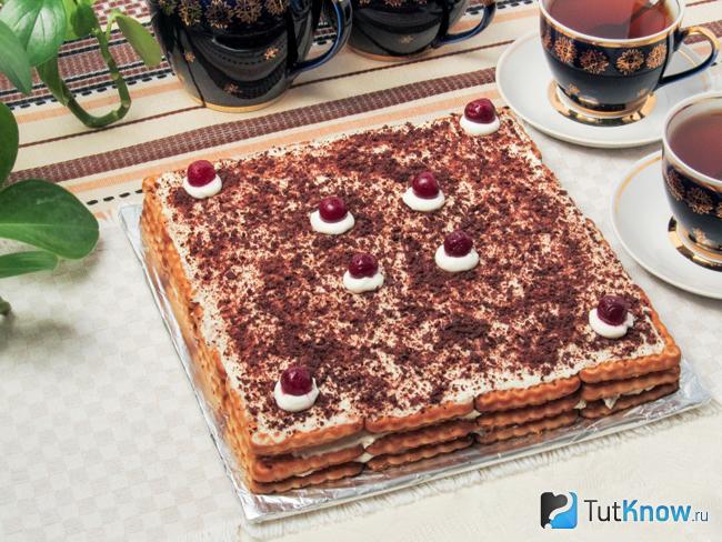 Торт из печенья и сгущенки