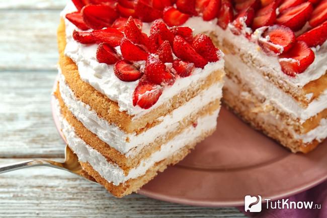 Вкусный ягодный торт