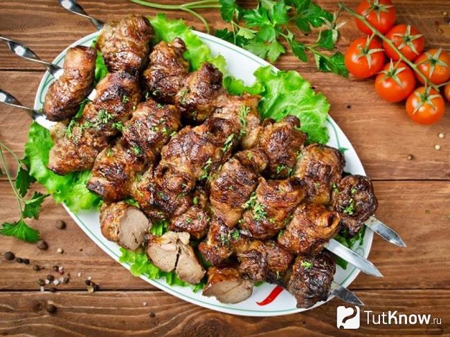 Шашлык из печени