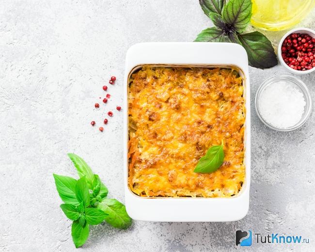 Рисовая запеканка с мясом