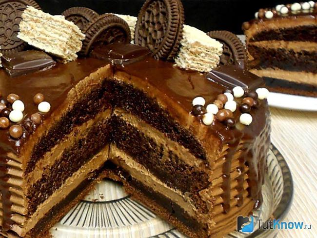 Брауни с творогом и вишней