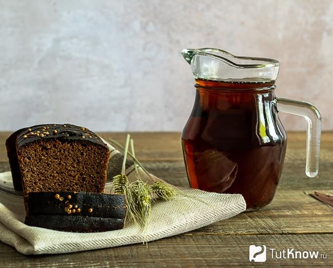 Классический хлебный квас на живых дрожжах