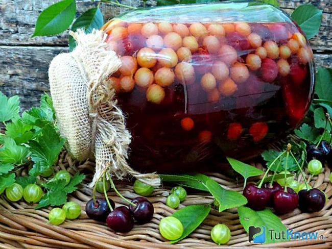 Крыжовник с вишней