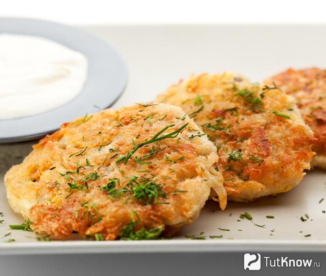 Картофельные оладьи с сыром