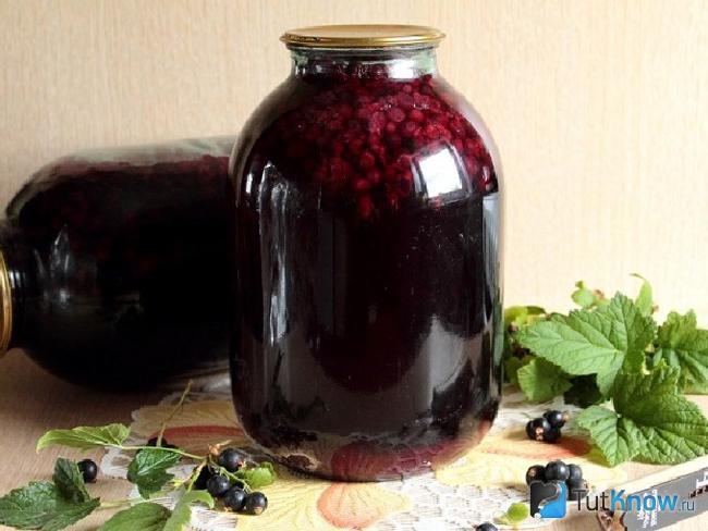 Классический рецепт компота из черной смородины
