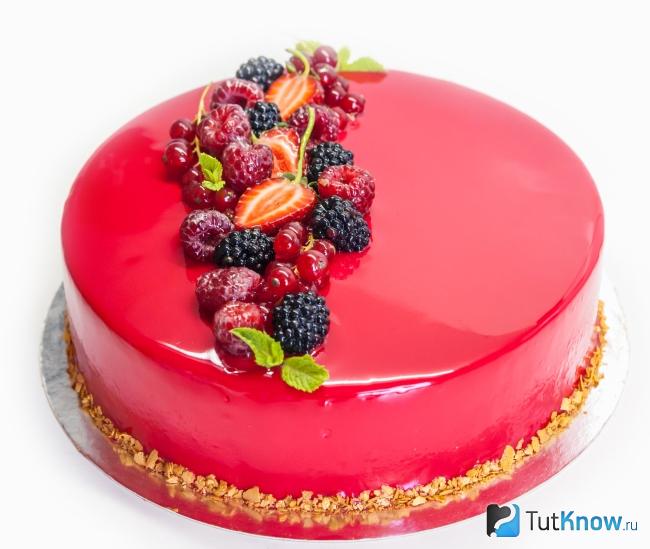 Зеркальная глазурь для торта