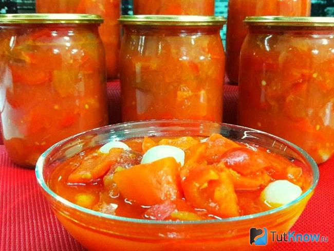 С томатной пастой без уксуса