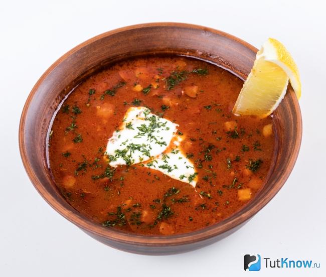 Мясная солянка с почками