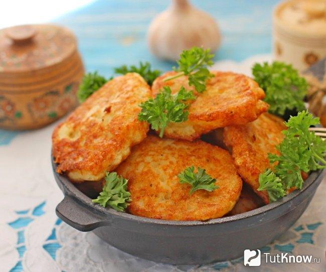 Картофельно-рыбные оладьи