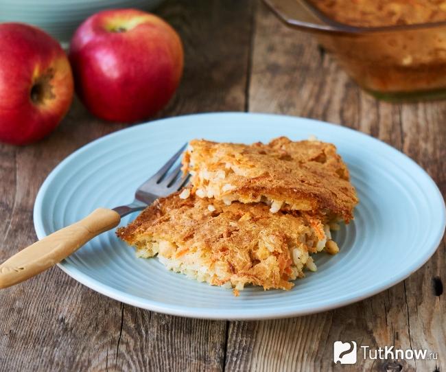 Тыквенная запеканка с яблоками