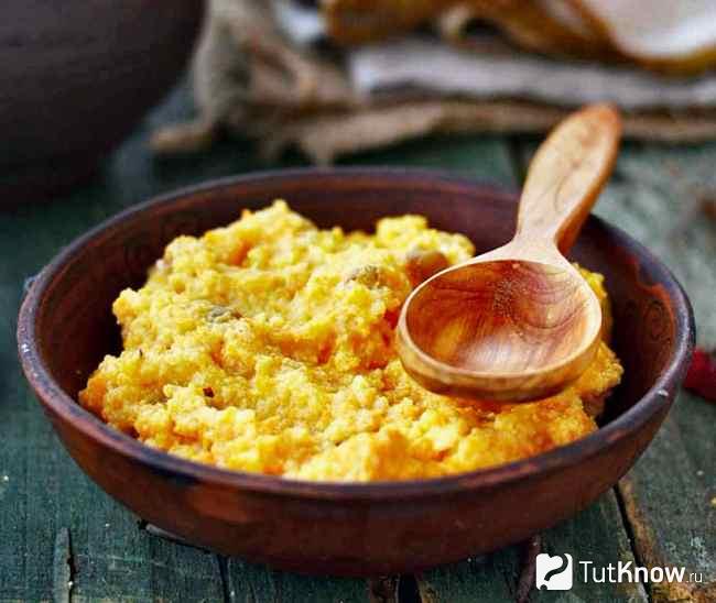 Пшенная каша из тыквы