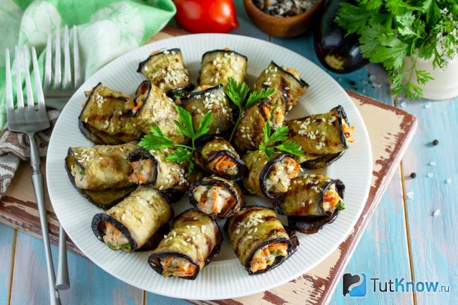 Закуска с баклажанами