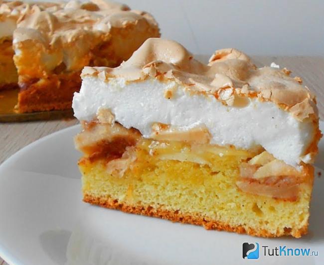 Яблочный пирог с белковой начинкой
