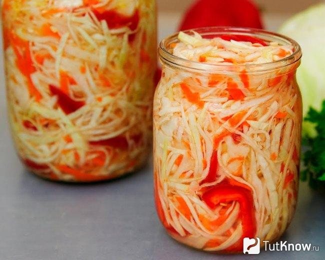 Маринованная капуста с перцем и лаймом на зиму