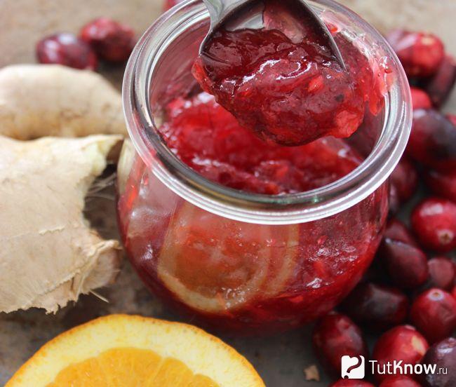 Клюквенное варенье с апельсинами на зиму