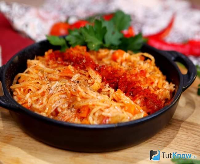 Лаханоризо из капусты с рисом