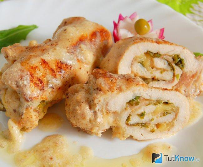 Куриные рулеты с сыром