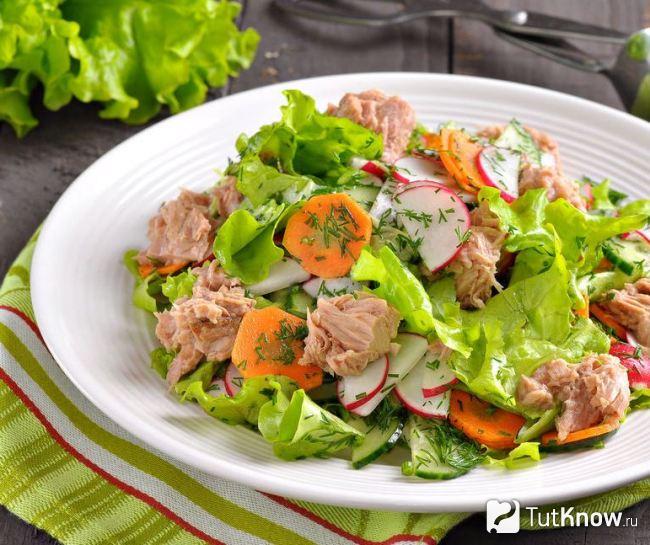 Салат с тунцом и пекинской капустой