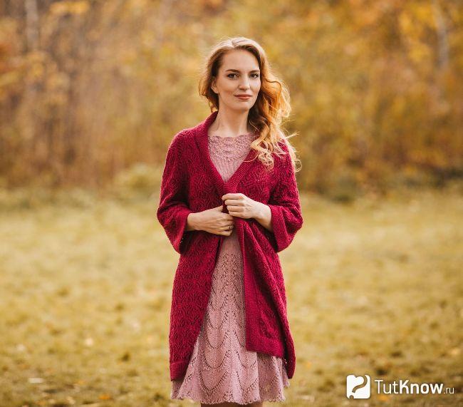 Ажурный кардиган
