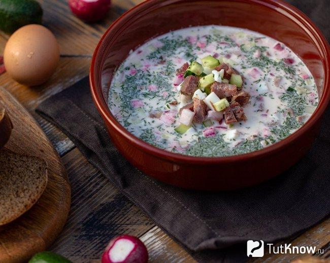 Мясная окрошка