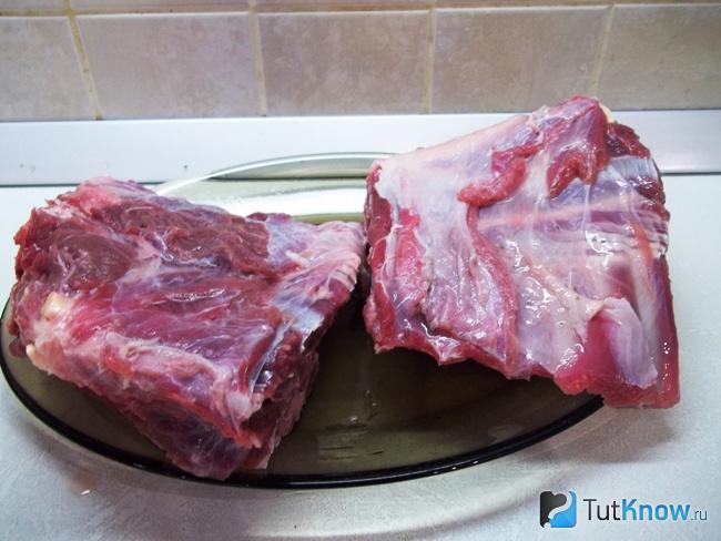 Мясо вымыто и высушено