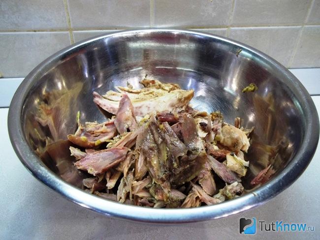 Мясо отделено от костей