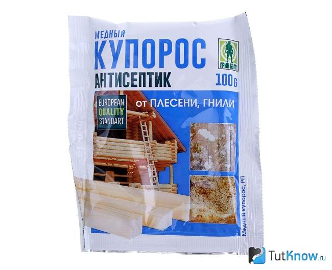 Медный купророс от плесени в ванной